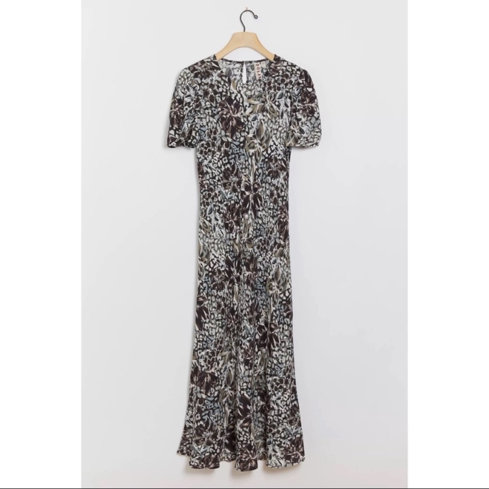 NWT Dolan Anthropologie Hanna Floral MIDI Dress XS